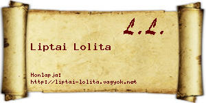 Liptai Lolita névjegykártya